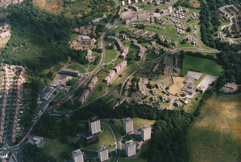 Aerial view of Buck Wood